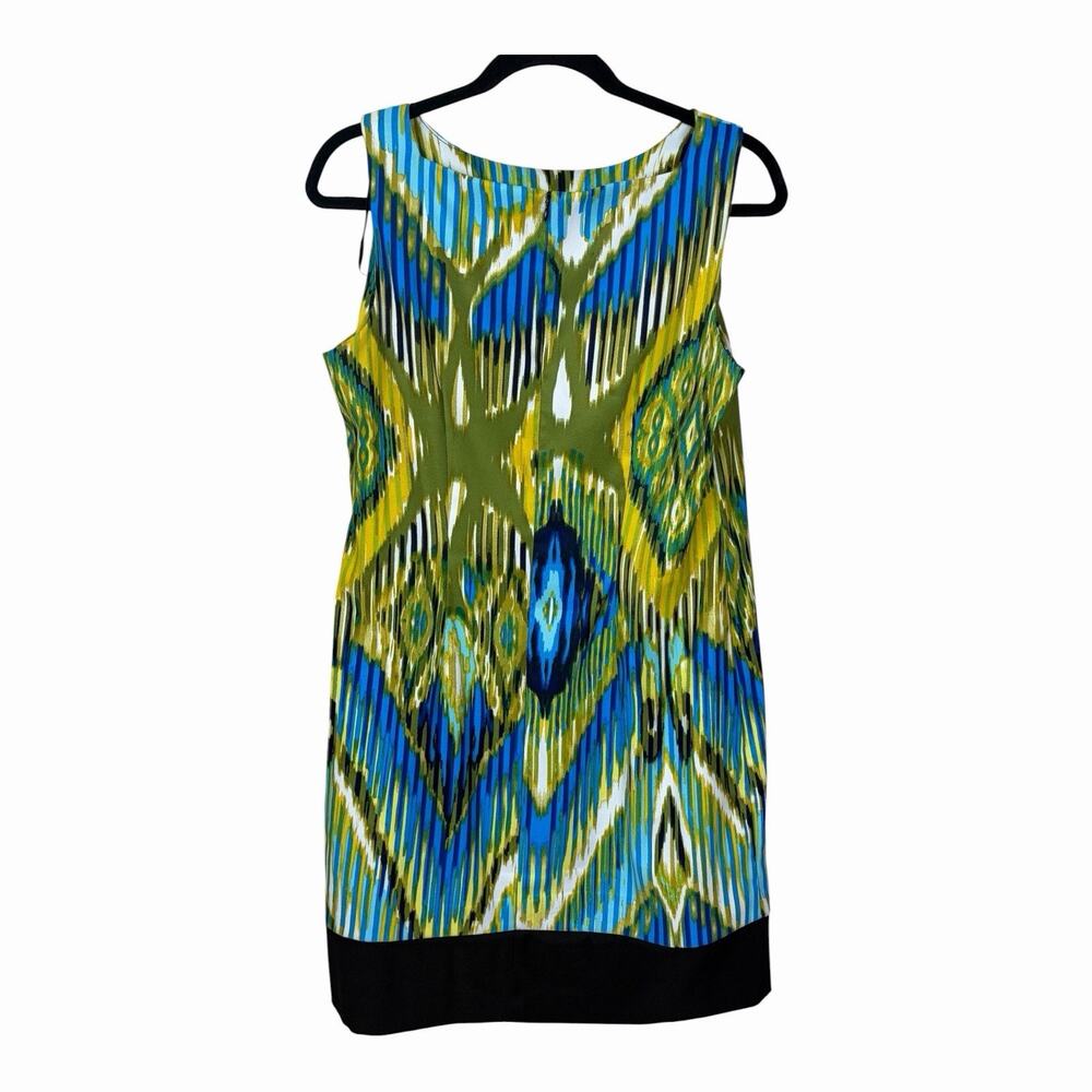 Alyx Limited Shift Dress Womens 12 Blue Green Abstract Print Sleeveless